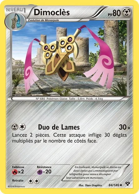 Dimoclès, carte Pokémon XY 84 — extension XY