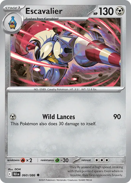 Escavalier, Pokémon card BLK 060 — Black Bolt set
