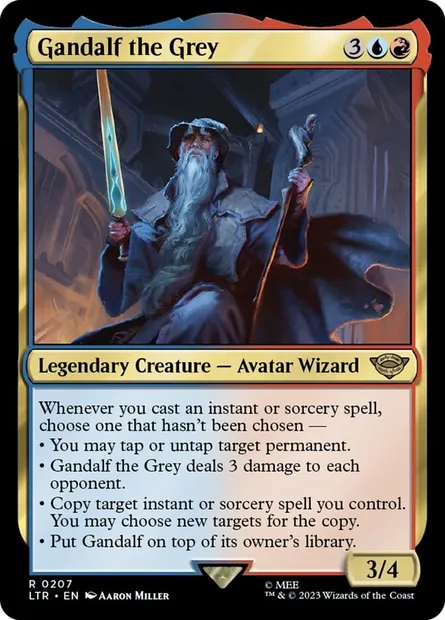 Gandalf the Grey, Magic card LTR 207 — The Lord of the Rings: Tales of Middle-earth set