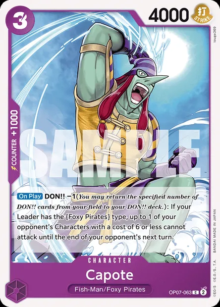 Capote, carte One Piece OP07-063 — extension 500 YEARS IN THE FUTURE
