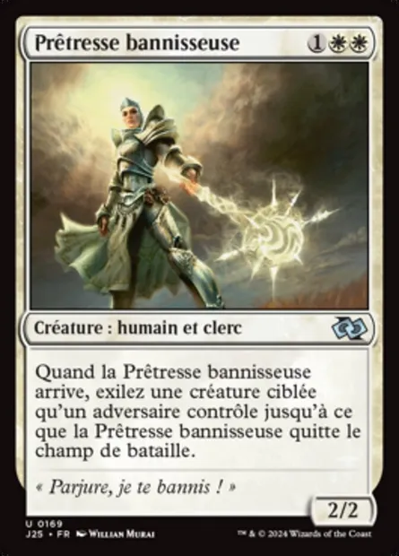 Prêtresse bannisseuse, carte Magic J25 169 — extension Foundations Jumpstart