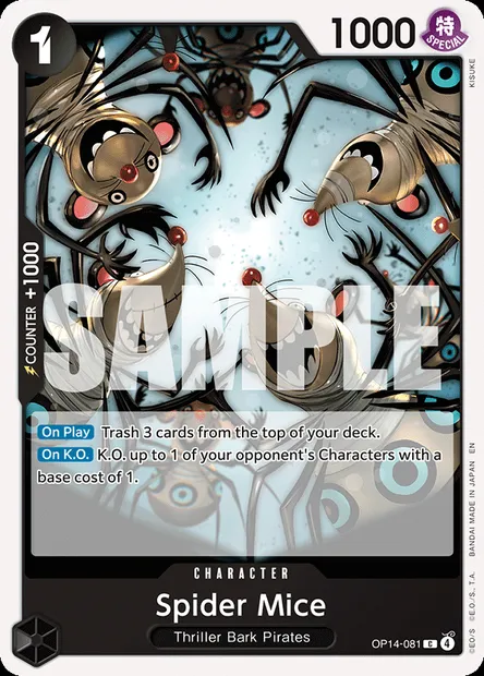 Spider Mice, One Piece card OP14-081 — THE AZURE SEA’S SEVEN set
