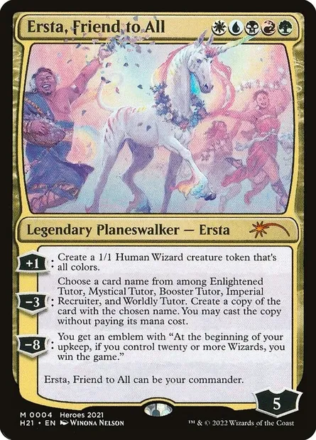 Ersta, Friend to All, Magic card PH21 4 — 2021 Heroes of the Realm set