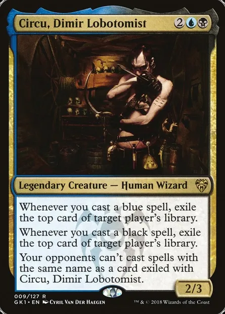 Circu, Dimir Lobotomist, Magic card GK1 9 — GRN Guild Kit set