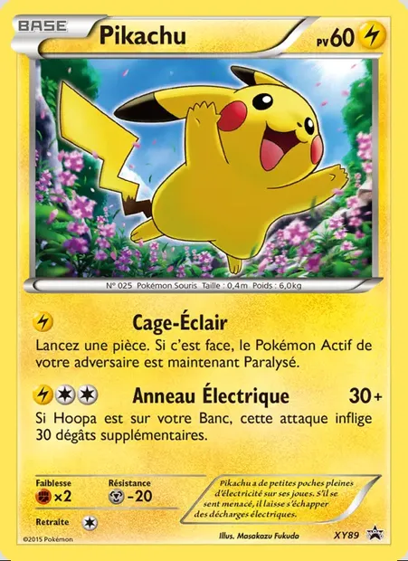 Pikachu, carte Pokémon XY 89 — extension Promo XY