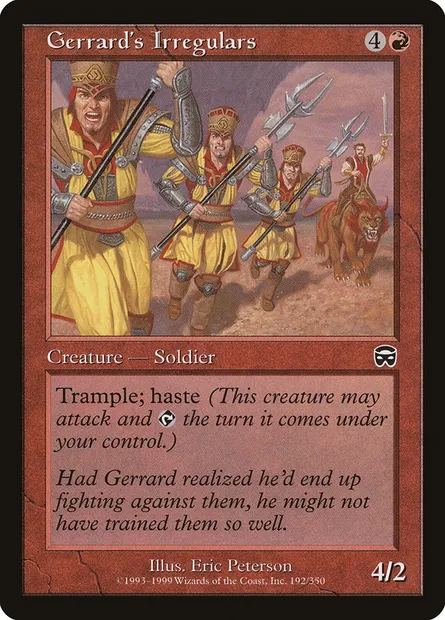 Gerrard's Irregulars, Magic card MMQ 192 — Mercadian Masques set