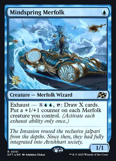 Mindspring Merfolk, Magic card PDFT 51s — Aetherdrift Promos set