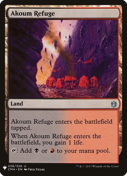 Akoum Refuge, Magic card PLST CMA-238 — The List set