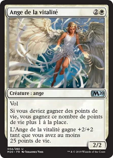 Ange de la vitalité, carte Magic M20 4 — extension Core Set 2020