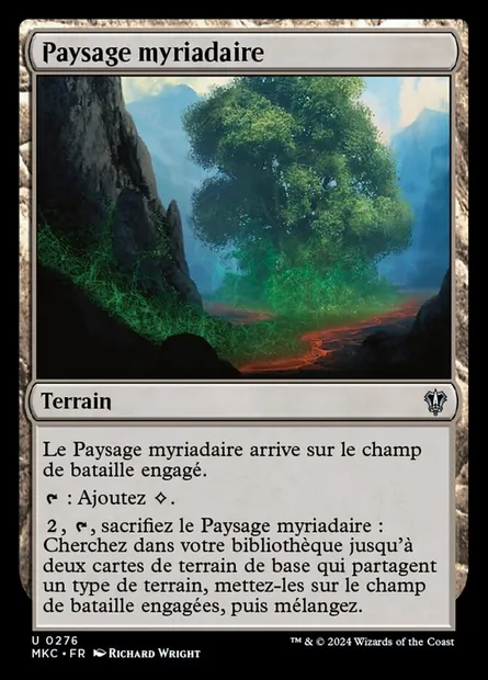 Paysage myriadaire, carte Magic MKC 276 — extension Murders at Karlov Manor Commander