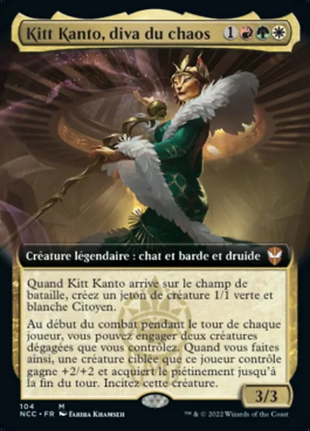 Kitt Kanto, diva du chaos, carte Magic NCC 104 — extension New Capenna Commander