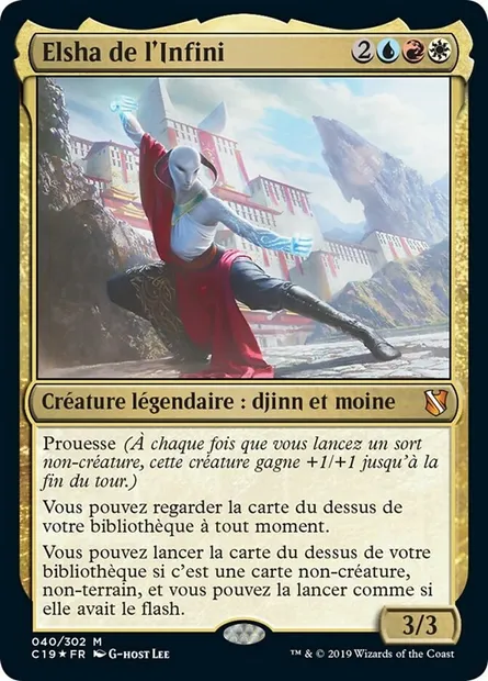 Elsha de l'Infini, carte Magic C19 40 — extension Commander 2019