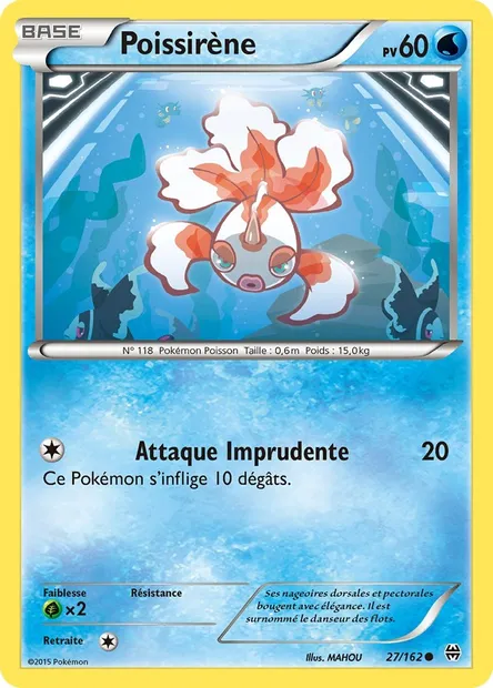 Poissirène, carte Pokémon BKT 27 — extension Impulsion Turbo