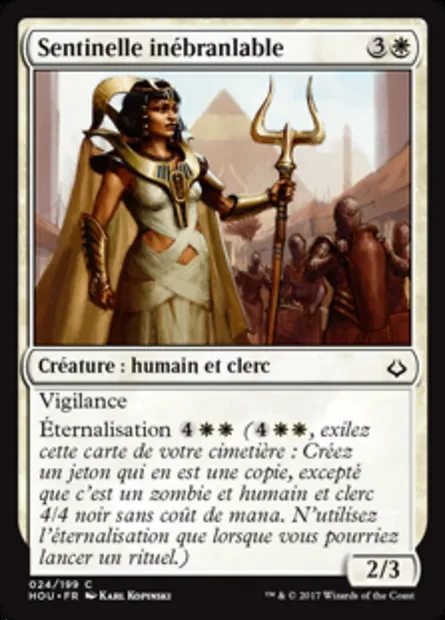 Sentinelle inébranlable, carte Magic HOU 24 — extension L’âge de la destruction