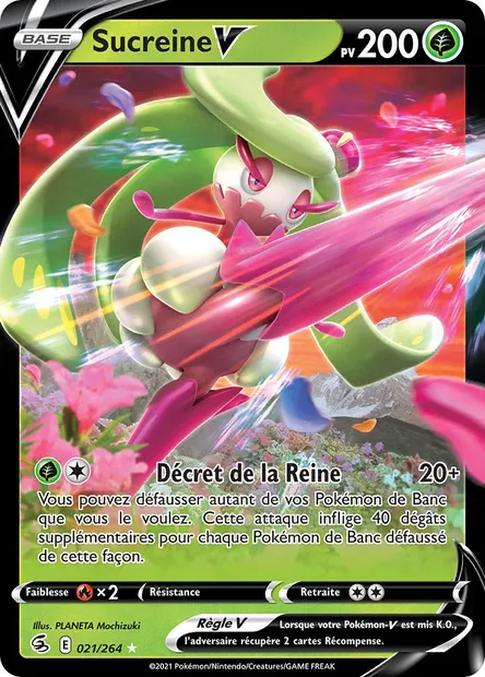 Sucreine V, carte Pokémon FST 21 — extension Poing de Fusion