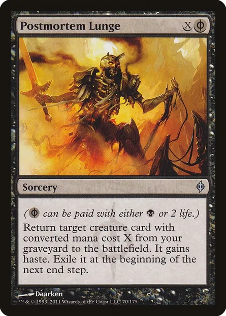 Postmortem Lunge, Magic card NPH 70 — New Phyrexia set