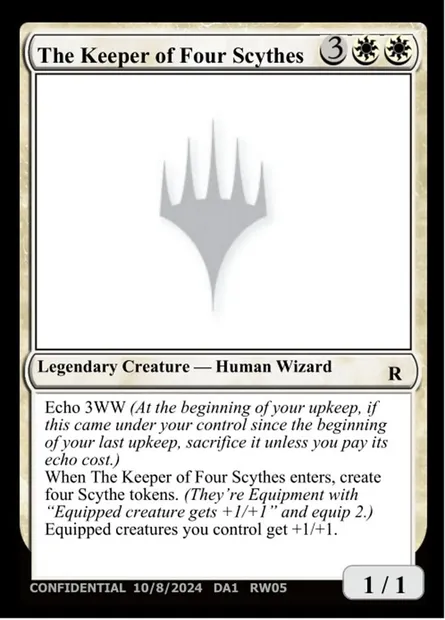 The Keeper of Four Scythes, Magic card UNK RW05d — Unknown Event set