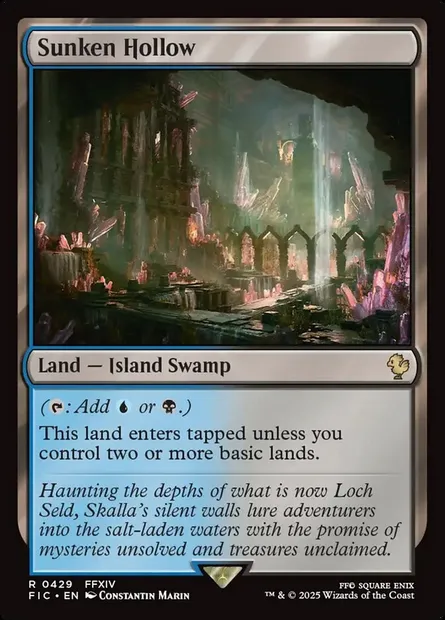 Sunken Hollow, Magic card FIC 429 — Final Fantasy Commander set