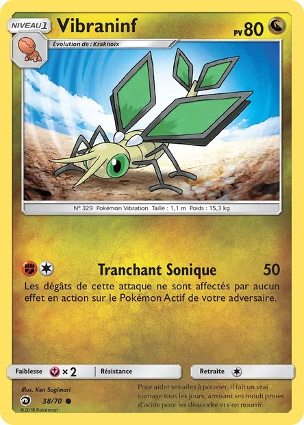 Vibraninf, carte Pokémon DRM 38 — extension Majesté Des Dragons