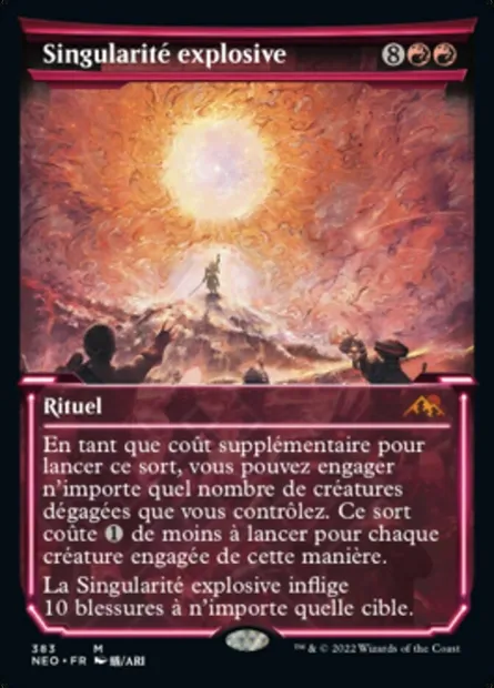 Singularité explosive, carte Magic NEO 383 — extension Kamigawa: La Dynastie Néon