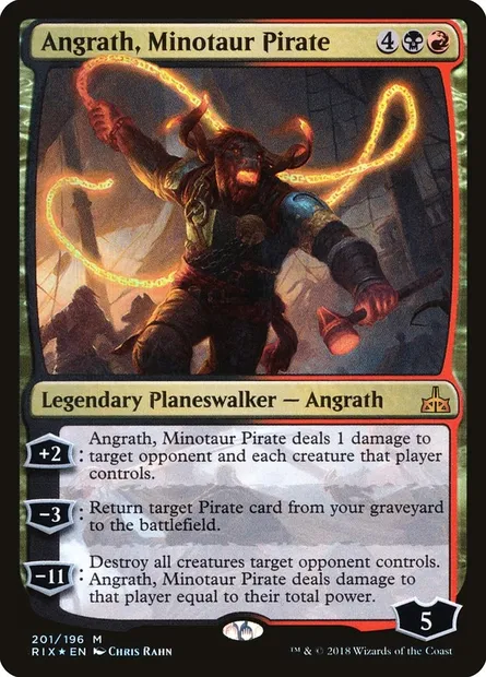 Angrath, Minotaur Pirate, Magic card RIX 201 — Rivals of Ixalan set