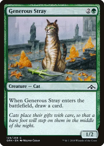 Generous Stray, Magic card GRN 129 — Guilds of Ravnica set