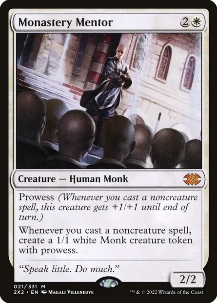 Monastery Mentor, Magic card 2X2 21 — Double Masters 2022 set