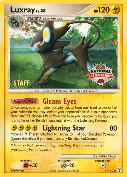 Luxray Lv.48, carte Pokémon LGP 007s — extension League Promos