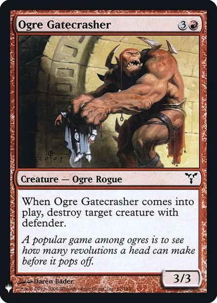 Ogre Gatecrasher, Magic card PLST DIS-67 — The List set