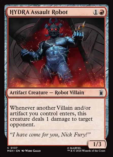 HYDRA Assault Robot, Magic card MSH 137 — Marvel Super Heroes set