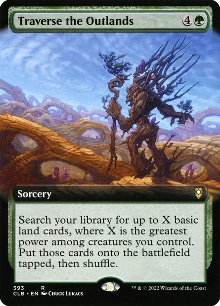 Traverse the Outlands, Magic card CLB 593 — Commander Legends: Battle for Baldur's Gate set