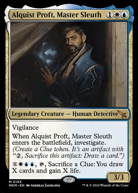 Alquist Proft, Master Sleuth, Magic card MKM 185 — Murders at Karlov Manor set