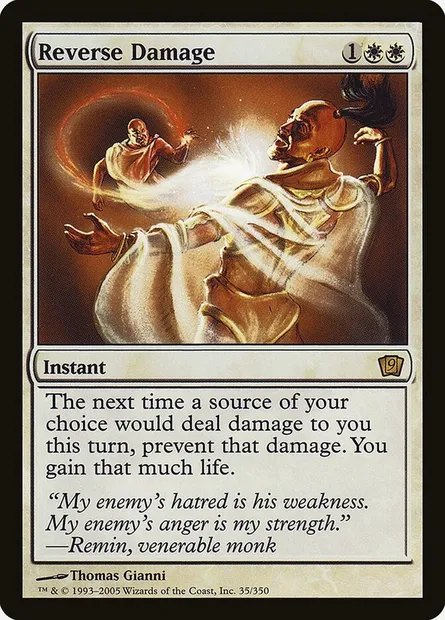 Inversion des dégâts, carte Magic 9ED 35★ — extension Neuvième Edition
