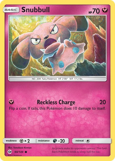 Snubbull, Pokémon card SUM 90 — Sun & Moon set