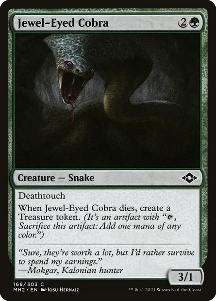 Jewel-Eyed Cobra, Magic card MH2 168 — Modern Horizons 2 set