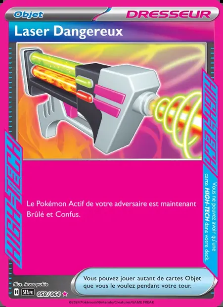 Laser Dangereux, carte Pokémon SFA 058 — extension Fable Nébuleuse