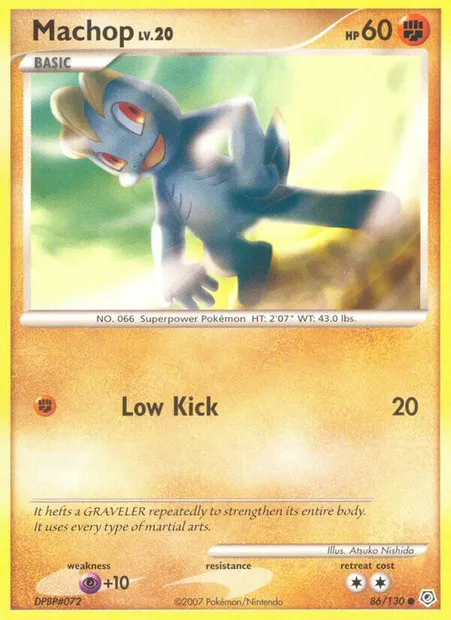 Machoc, carte Pokémon DP 86 — extension Diamant & Perle