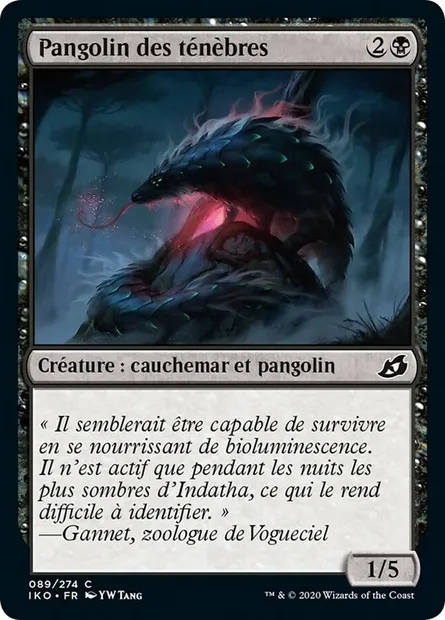 Pangolin des ténèbres, carte Magic IKO 89 — extension Ikoria: Lair of Behemoths