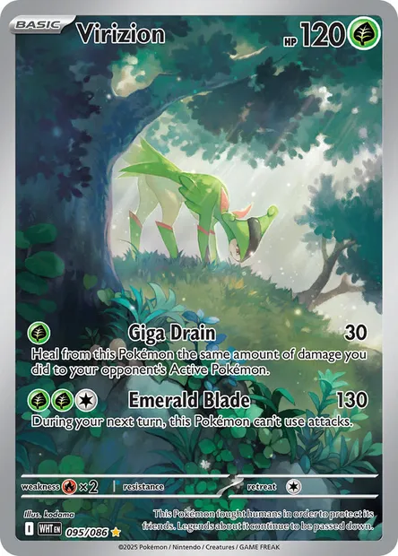 Virizion, Pokémon card WHT 095 — White Flare set