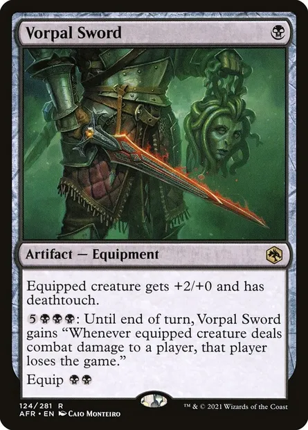 Vorpal Sword, Magic card AFR 124 — Adventures in the Forgotten Realms set