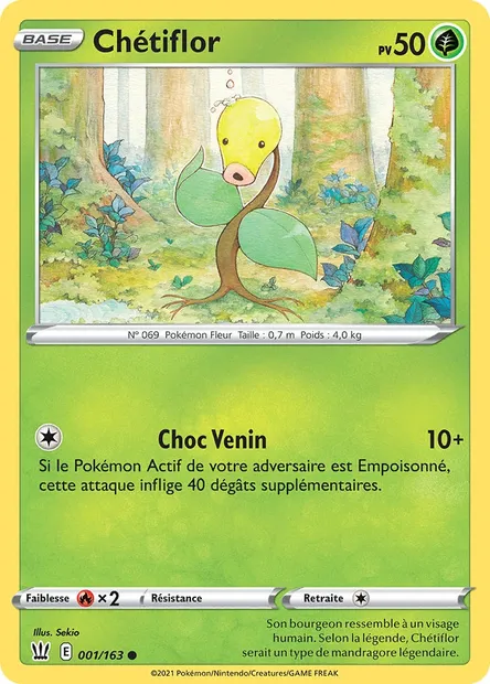 Chétiflor, carte Pokémon BST 1 — extension Styles de combat