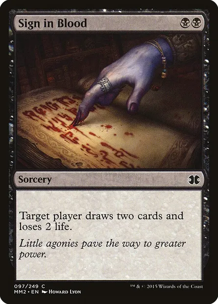Signature de sang, carte Magic MM2 97 — extension Modern Masters 2015
