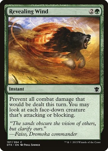 Revealing Wind, Magic card DTK 197 — Dragons of Tarkir set