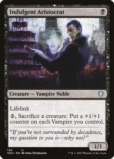 Indulgent Aristocrat, Magic card VOC 130 — Crimson Vow Commander set