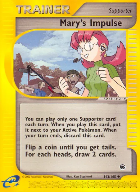 Mary's Impulse, Pokémon card EX 142 — Expedition Base Set set