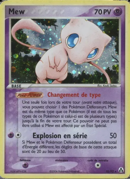 Mew, carte Pokémon LM 10 — extension EX Créateurs de légendes