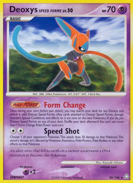 Deoxys Speed Forme, Pokémon card LA 26 — Legends Awakened set