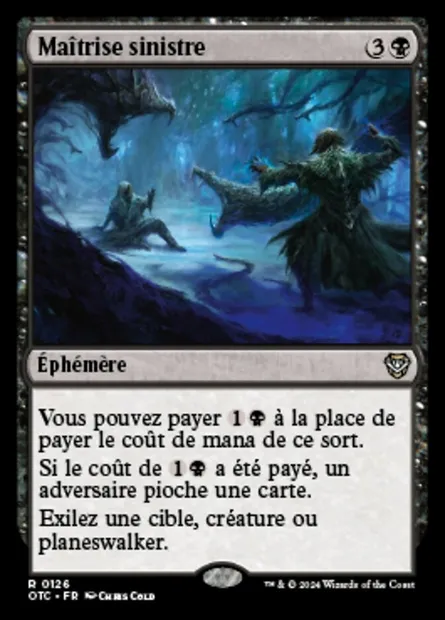 Maîtrise sinistre, carte Magic OTC 126 — extension Outlaws of Thunder Junction Commander