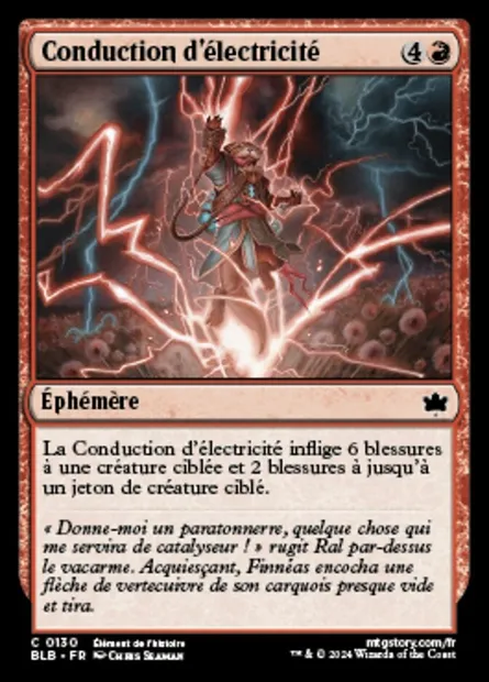 Conduction d'électricité, carte Magic BLB 130 — extension Bloomburrow