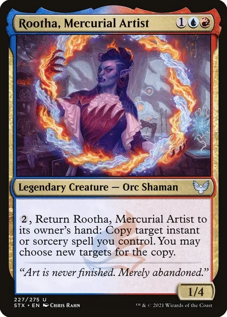 Rootha, Mercurial Artist, Magic card STX 227 — Strixhaven: School of Mages set